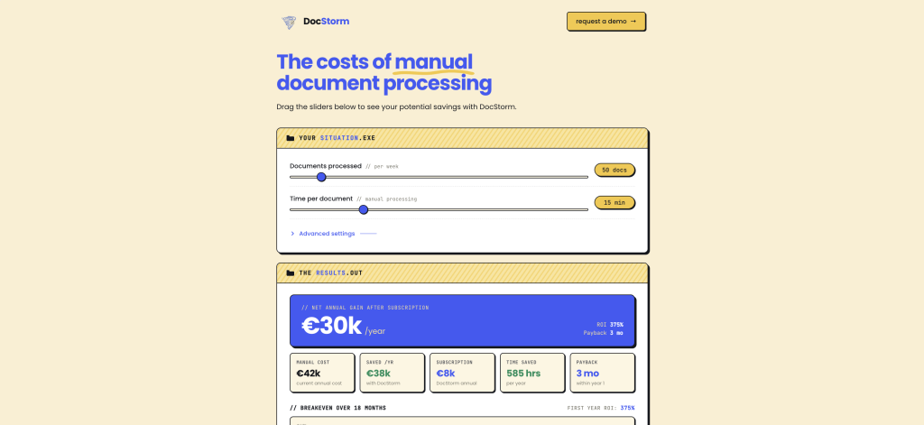 Docstorm ROI Calculator